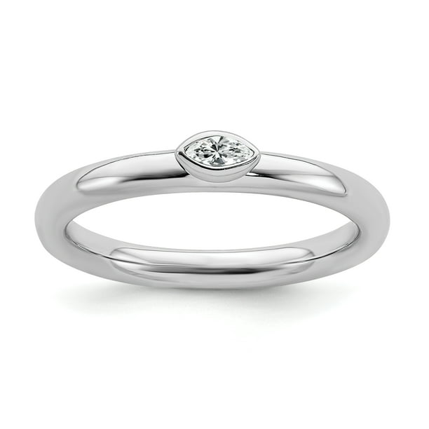 Sterling Silver Stackable Expressions White Topaz Ring Sterling Silver Stackable Expressions White Topaz Ring
